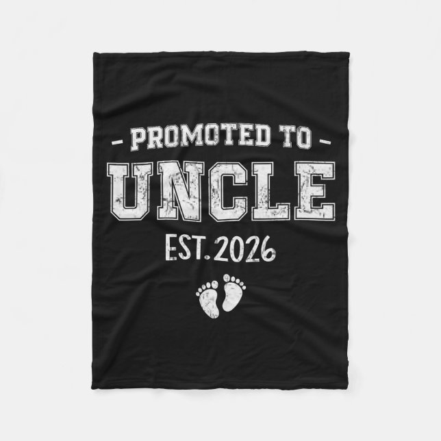 Baby Announcement For Uncle Promoted To Uncle 2026 Fleecefilt (Framsidan)