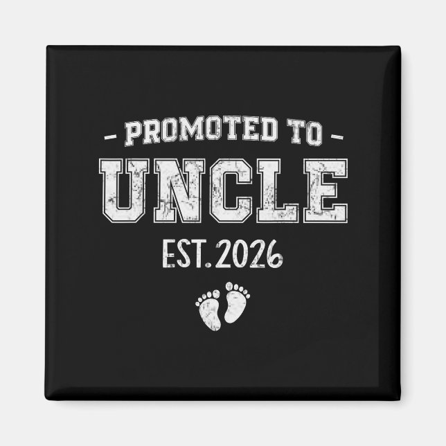 Baby Announcement For Uncle Promoted To Uncle 2026 Magnet (Framsidan)