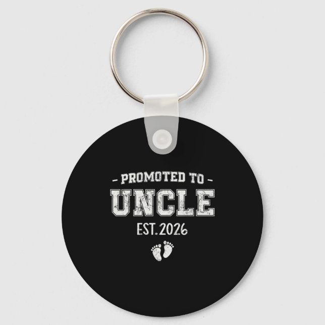 Baby Announcement For Uncle Promoted To Uncle 2026 Nyckelring (Framsida)
