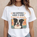 Baby Announcement Funny Dog Pregnancy Reveal T Shirt<br><div class="desc">A funny dog themed pregnancy announcement design perfect for sharing the exciting news that a new baby is on the way.</div>