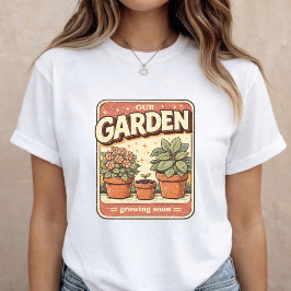 Baby Announcement Garden Pregnancy Reveal T Shirt
