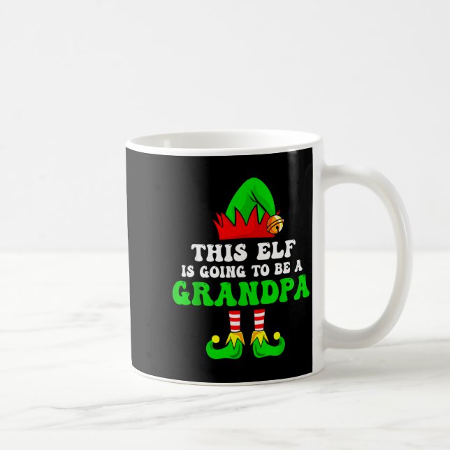 Baby Announcement Xmas Tee This Elf Is Going To Be Kaffemugg (Höger)