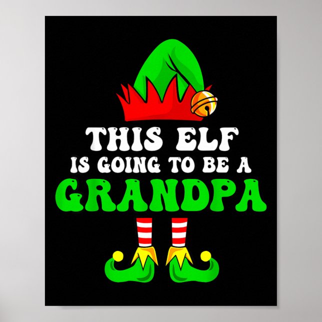 Baby Announcement Xmas Tee This Elf Is Going To Be Poster (Framsidan)