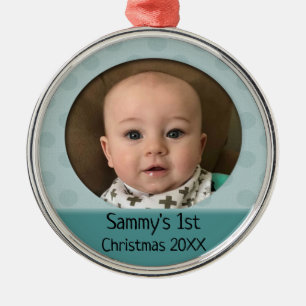 Baby Anpassningsbar First jul Photo Ornament