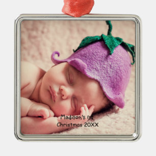 Baby Anpassningsbar First jul Photo Ornament