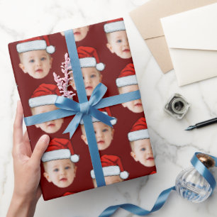 Baby Ansikte-Anpassningsbar, fo Santa Hat-jul Presentpapper