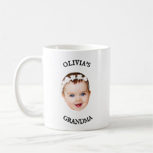 Baby Ansikte för Grandma New Grandma Birthday Gift Kaffemugg