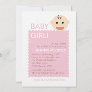 Baby Ansikte Inbjudningar