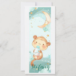 Baby Anteater Watercolor Personlig Bookmark Kort