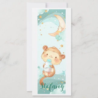 Baby Anteater Watercolor Personlig Bookmark Kort