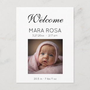 *~* Baby AP79 Foto Newborn Birth Notice Meddelande Vykort