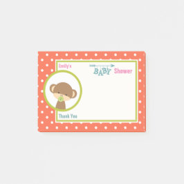 Baby-apa med en Nappar-babyskare tack Post-it Block