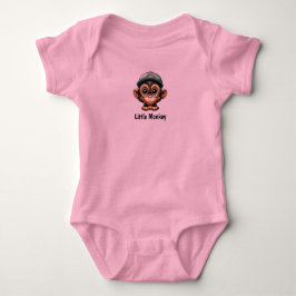 Baby apa med Grönt Hat Roligt Tecknad T Shirt