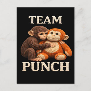 Baby Apa Mönster Punch Virka Söt Amigurumi Vykort