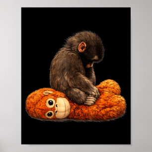 Baby apa näve poster