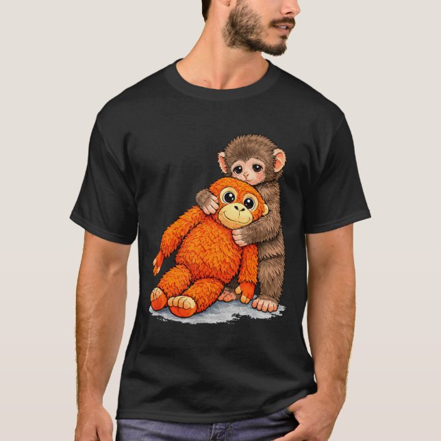 Baby apa slå meme  t shirt (Framsida)