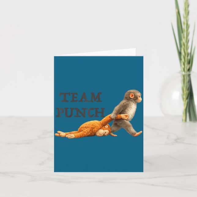 Baby apteam punch rolig apa meme  kort (Framsida)