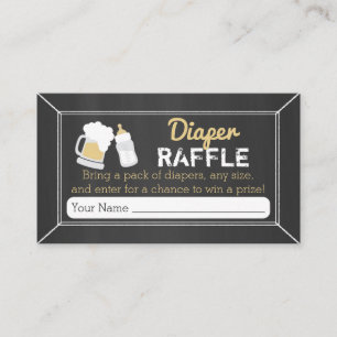 Baby är Brett Baby Shower Diaper Raffle Biljett Tilläggskort