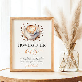 Baby är Brett babyskylt för kaffe Poster