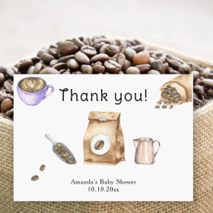 Baby är Brewing Coffee Tack Kort