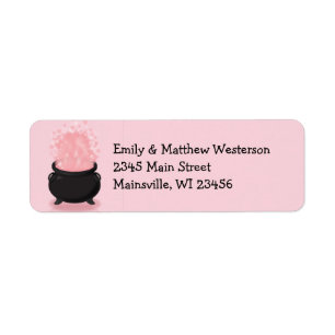 Baby är Brewing Witch Shower Gothic Rosa Girl Girl Returadress Etikett