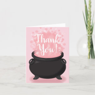 Baby är Brewing Witch Shower Gothic Rosa Girl Girl Tack Kort
