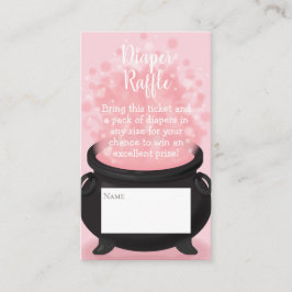 Baby är Brewing Witch Shower Gothic Rosa Girl Girl Tilläggskort