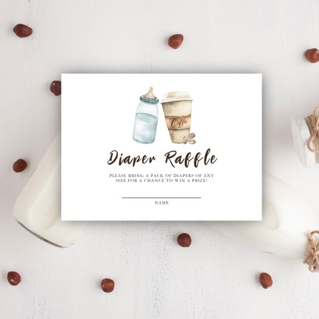 Baby är Bryggkaffet Diaper Raffle Tilläggskort (Skapare uppladdad)
