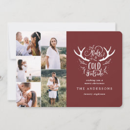 Baby är det kall Stag multifoto jul Julkort