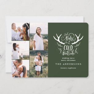 Baby är det kall Stag multifoto jul Julkort