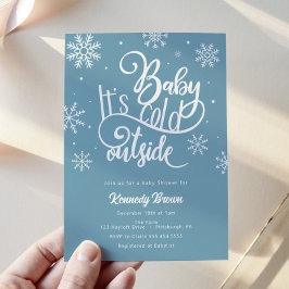 Baby är det Kall ut Lila Blue Baby Shower Inbjudningar