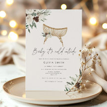 Baby är det kall utanför boho babydusch på vintern