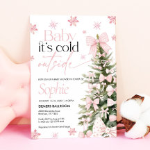 Baby är det Kall utanför inbjudan, babyskor