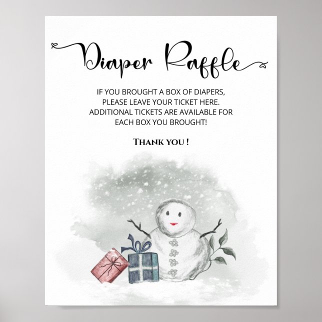 Baby är det kall utanför vinter-bländarraffel poster (Framsidan)