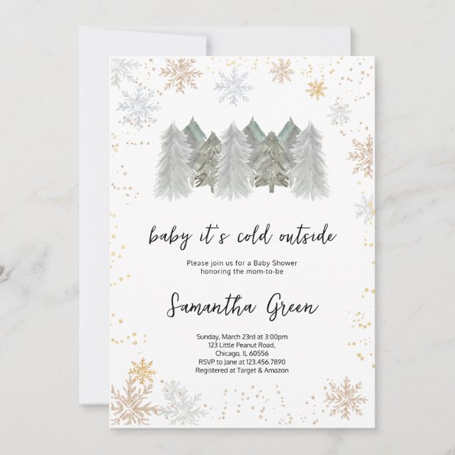 Baby är det Kallet utanför babyskabusen Inbjudningar (Framsida)