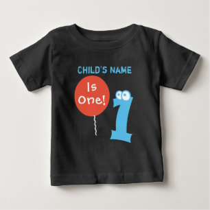 baby är en 1 , första födelsedag, lägg till namn B T Shirt