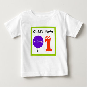 baby är en 1 , första födelsedag, t-shirt
