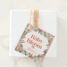 Baby är i Bloom Boho WildblomBaby Shower Gåvor Etiketter
