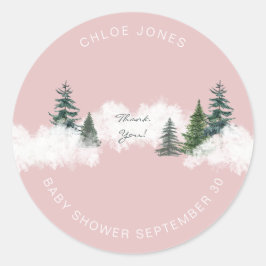 Baby är Kall utanför Rosa Tack Runt Klistermärke