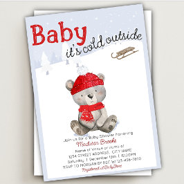 Baby är Kallet Bear Baby Shower Inbjudningar
