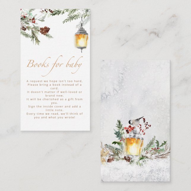 Baby är kallet utanför babyduschen bokar för baby tilläggskort (Fram/baksida)