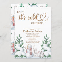 Baby är kallet utanför babyduschinbjudan