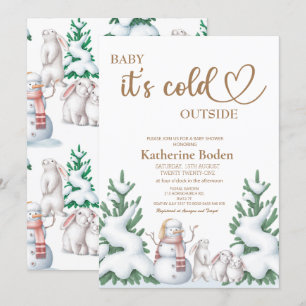 Baby är kallet utanför babyduschinbjudan