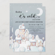 Baby är kallet utanför babyduschinformationen