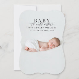 Baby är kallet utanför första julfoto julkort