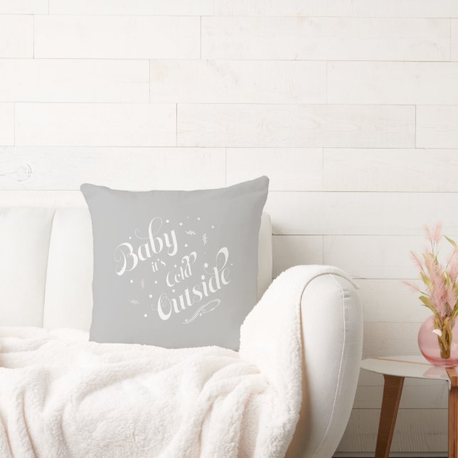 baby är Kallet utanför Grått Modern Helgdag Kudde (Soffa)