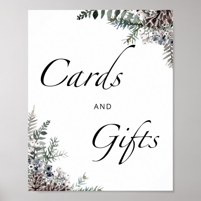 Baby är kallet utanför gröna kort och gåvor poster (Framsidan)