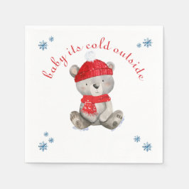 Baby är kallet utanför julklapparna pappersservett