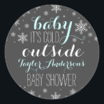 Baby är Kallet utanför - pojkbabyskårens fästmärke Runt Klistermärke<br><div class="desc">Matchande produkter i Lilla Bayleigh-affären! Finns även i Rosa!</div>