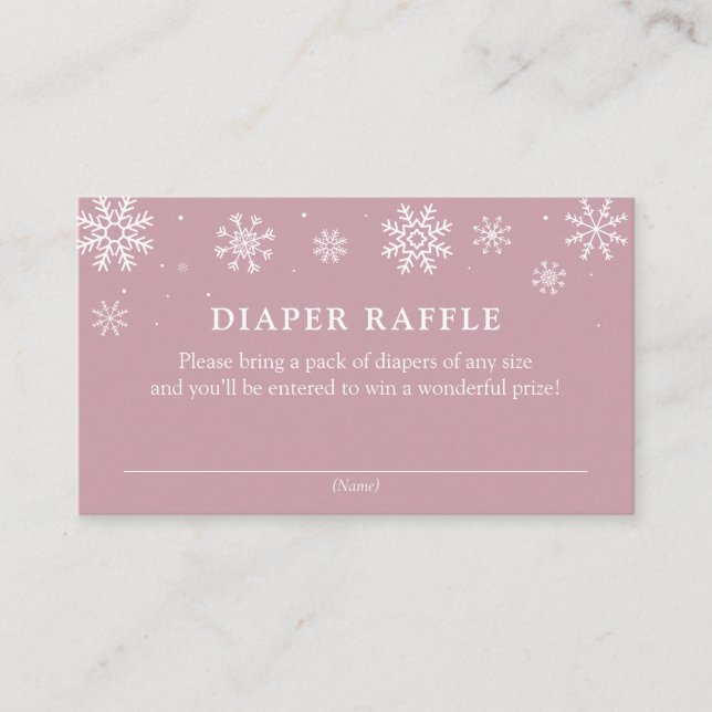 Baby är Kallet utanför Shower Diaper Raffle Biljet Tilläggskort (Framsida)